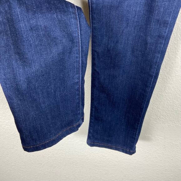 Eileen Fisher Mid Rise Jeans Dark Wash Skinny Straight Leg Size 8 - Picture 3 of 7
